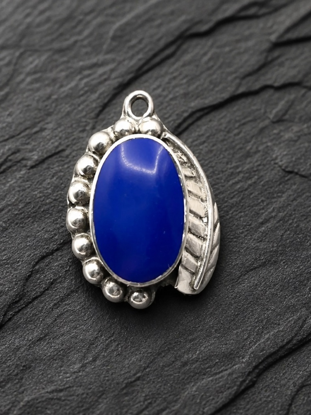 TAXCO blue stone 925 Sterling Silver Pendant